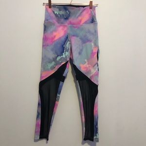 VS Pink Water Marble/Sheer Leggings